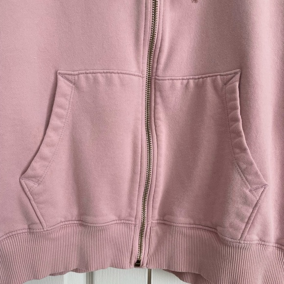 AEO Oversized Full Zip Hoodie Sweatshirt Blush Pink XS/Small - Picture 4 of 13